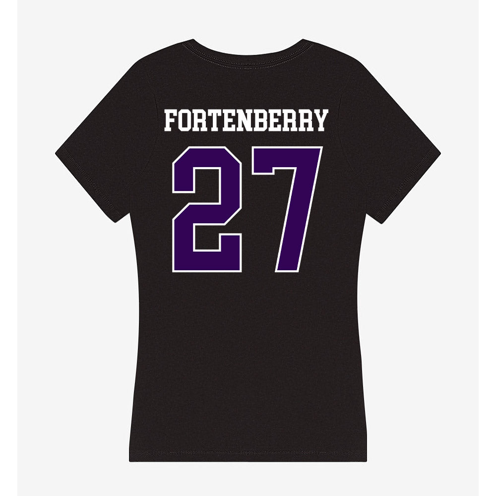 Kansas State - NCAA Baseball : Robert Fortenberry - Women's V-Neck T-Shirt-1