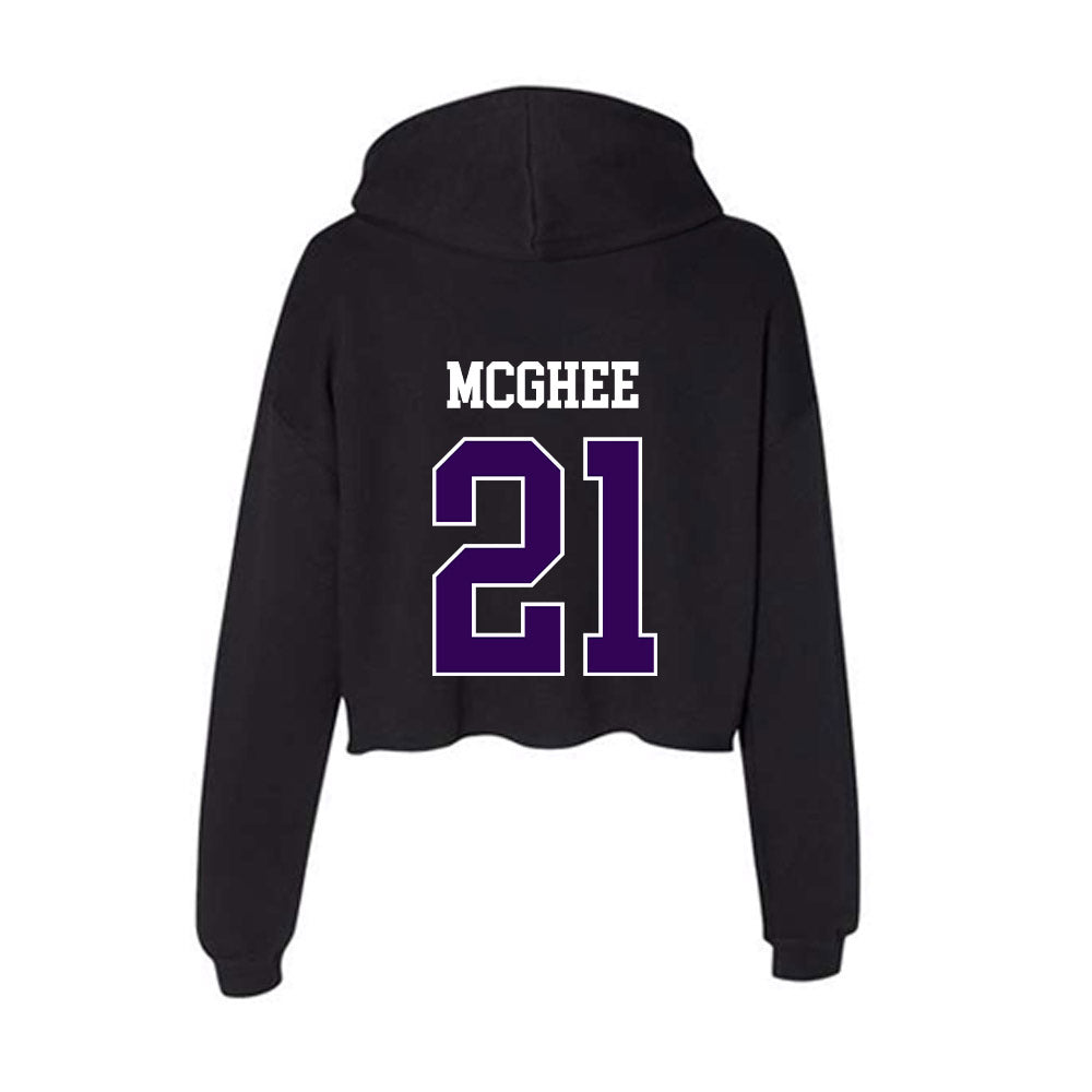 Kansas State - NCAA Football : LJ McGhee - Women's Crop Fleece Hoodie-1