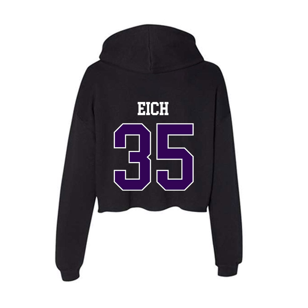 Kansas State - NCAA Baseball : Billy Eich - Women's Crop Fleece Hoodie-1