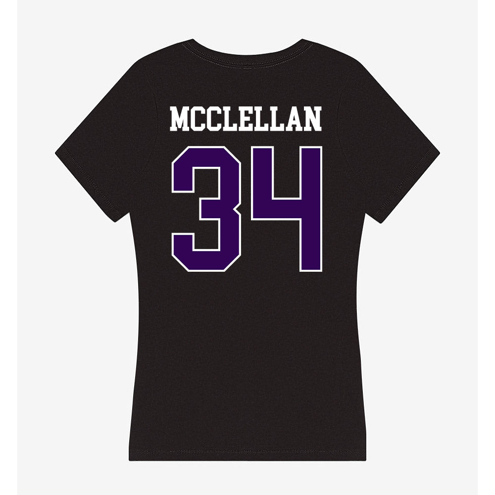 Kansas State - NCAA Football : Nick McClellan - Women's V-Neck T-Shirt-1