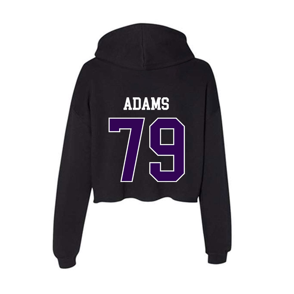 Kansas State - NCAA Football : Charlie Adams - Women's Crop Fleece Hoodie-1