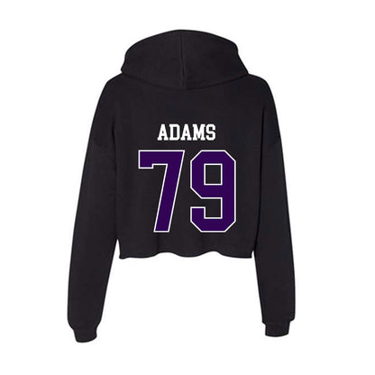 Kansas State - NCAA Football : Charlie Adams - Women's Crop Fleece Hoodie-1