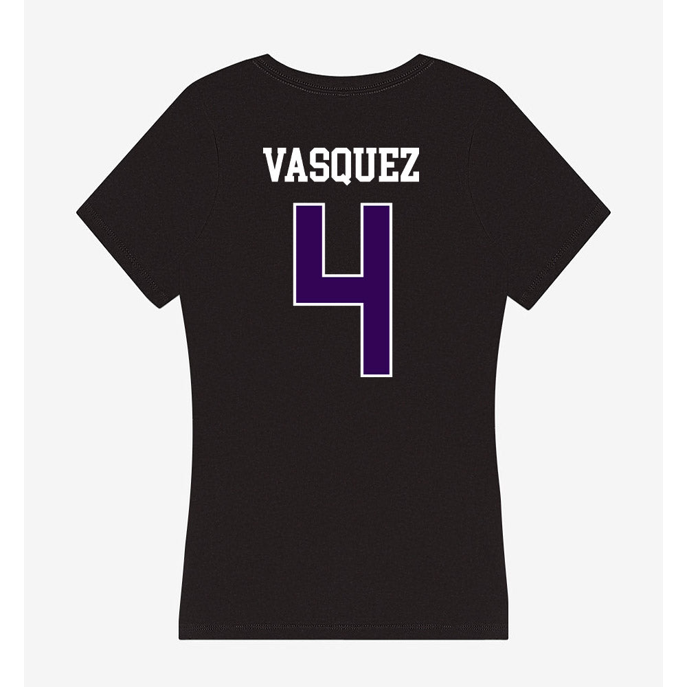 Kansas State - NCAA Baseball : Carlos Vasquez - Women's V-Neck T-Shirt-1