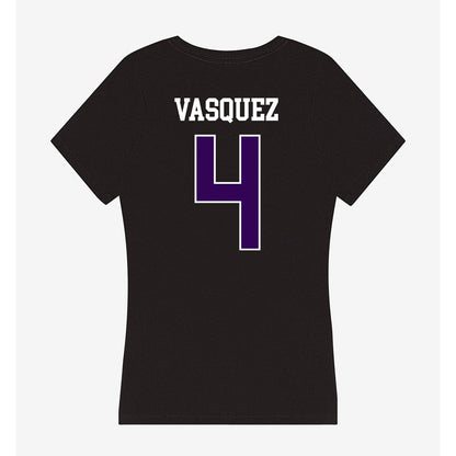 Kansas State - NCAA Baseball : Carlos Vasquez - Women's V-Neck T-Shirt-1