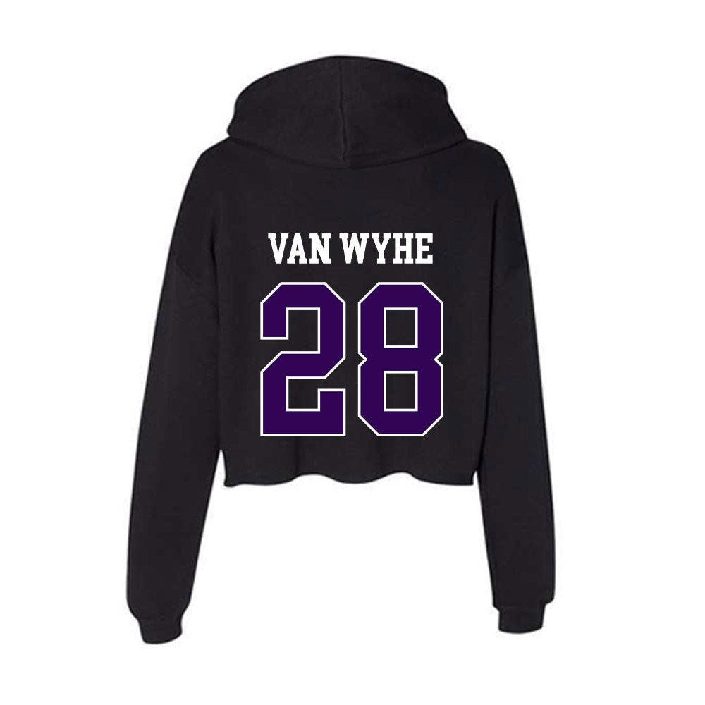 Kansas State - NCAA Football : Rex Van Wyhe - Women's Crop Fleece Hoodie-1