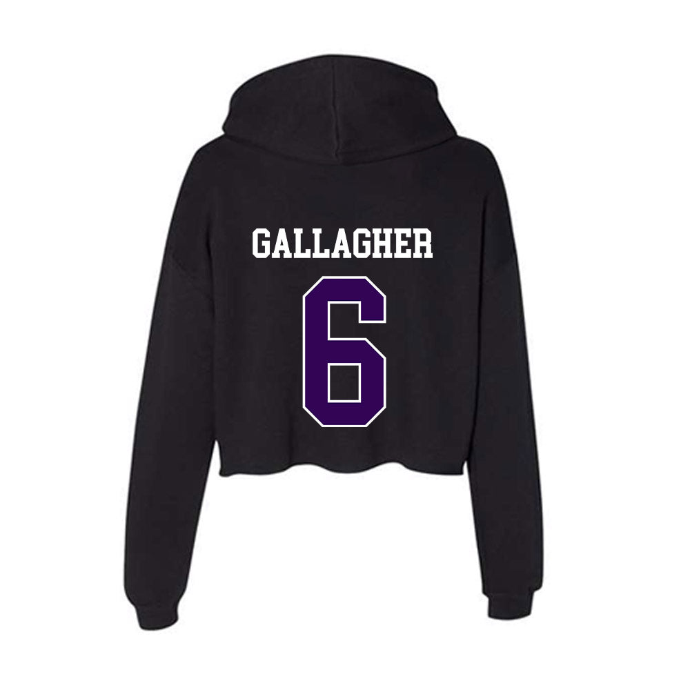 Kansas State - NCAA Baseball : Grant Gallagher - Women's Crop Fleece Hoodie-1