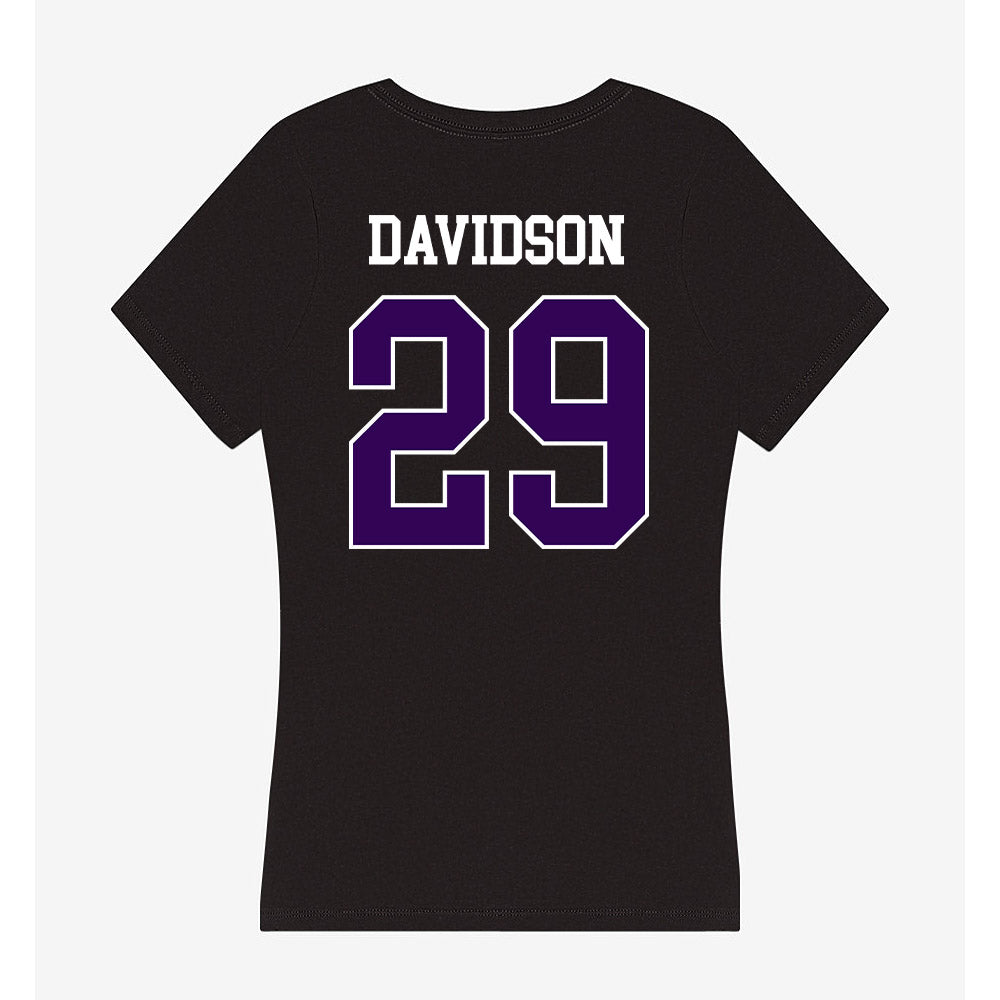 Kansas State - NCAA Football : Dylan Davidson - Women's V-Neck T-Shirt-1