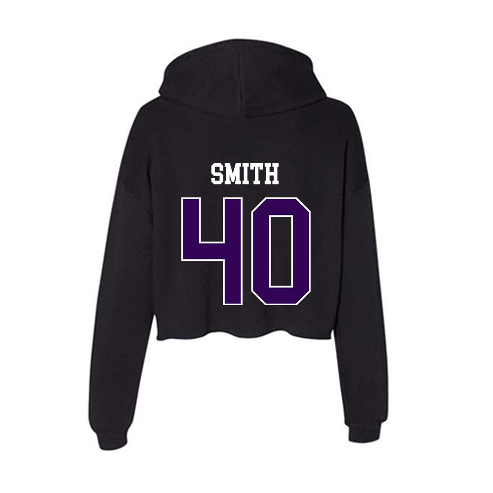 Kansas State - NCAA Baseball : Miles Smith - Women's Crop Fleece Hoodie-1