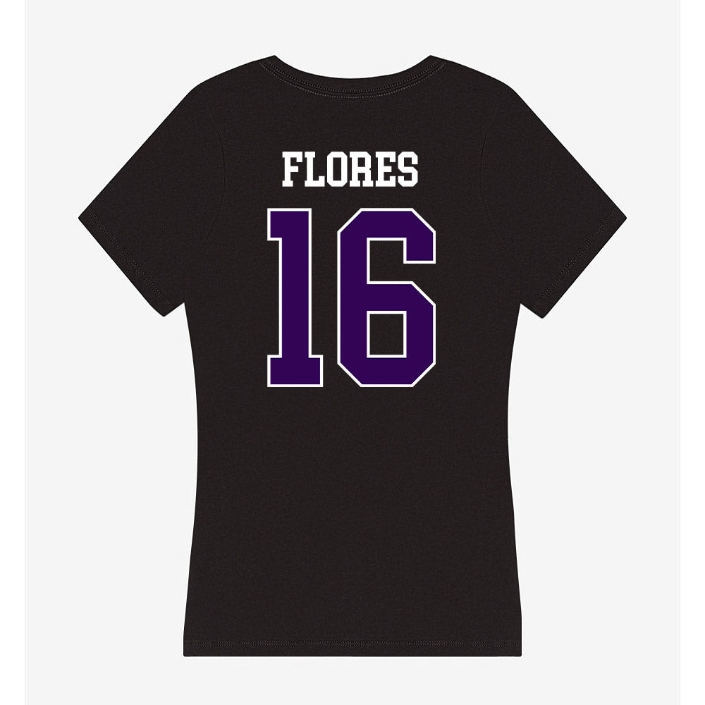 Kansas State - NCAA Baseball : Matthew Flores - Women's V-Neck T-Shirt-1