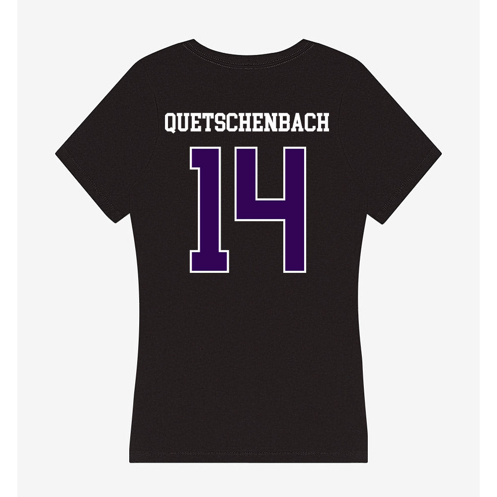 Kansas State - NCAA Baseball : Jack Quetschenbach - Women's V-Neck T-Shirt-1