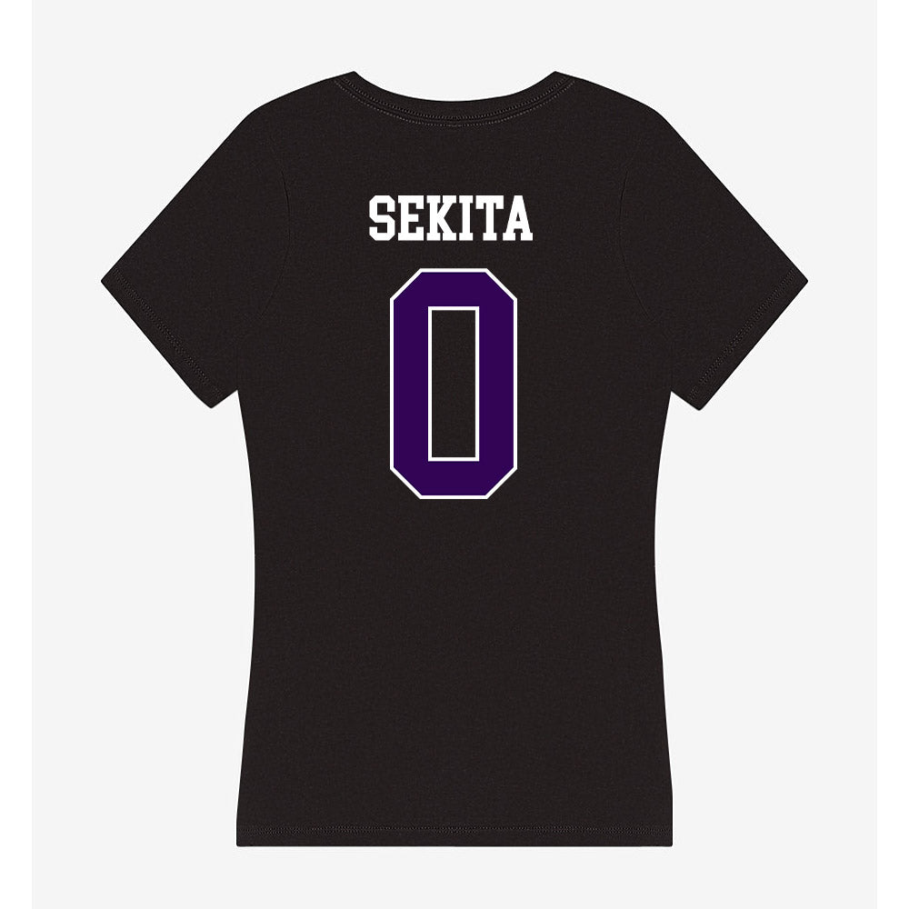 Kansas State - NCAA Women's Volleyball : Fuka Sekita - Women's V-Neck T-Shirt-1