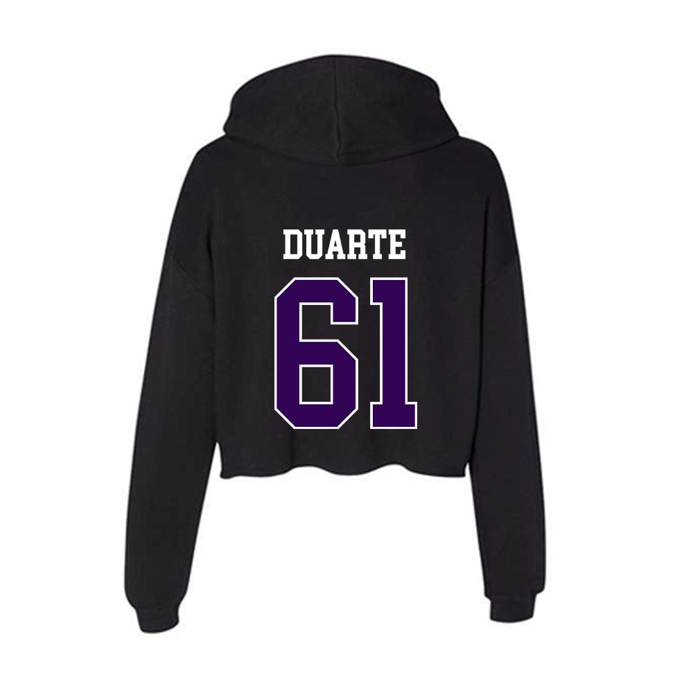Kansas State - NCAA Football : Chase Duarte - Women's Crop Fleece Hoodie-1