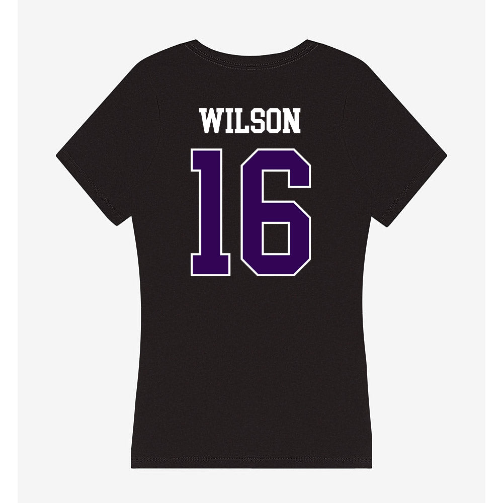 Kansas State - NCAA Football : Julius Wilson - Women's V-Neck T-Shirt-1