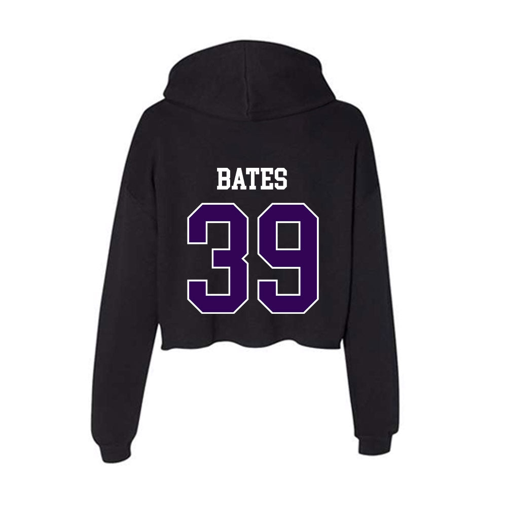 Kansas State - NCAA Football : Travis Bates - Women's Crop Fleece Hoodie-1