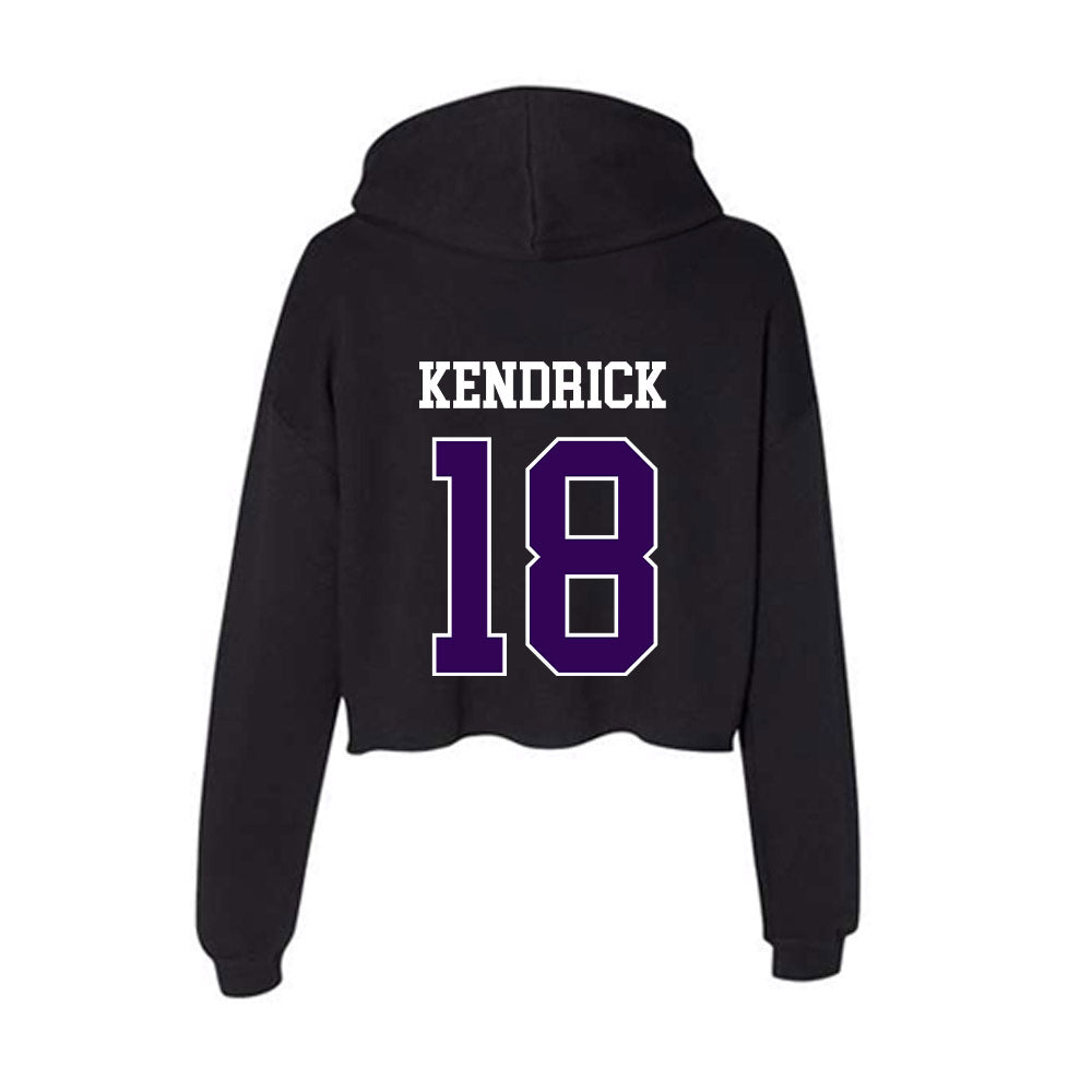 Kansas State - NCAA Baseball : Micah Kendrick - Women's Crop Fleece Hoodie-1