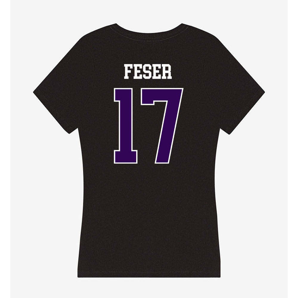 Kansas State - NCAA Baseball : Cohen Feser - Women's V-Neck T-Shirt-1