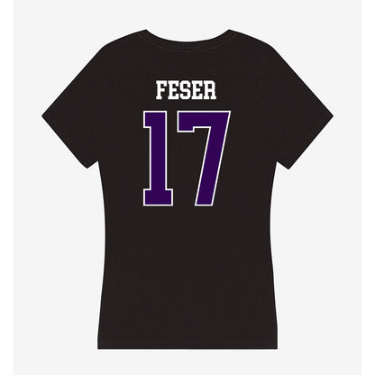 Kansas State - NCAA Baseball : Cohen Feser - Women's V-Neck T-Shirt-1