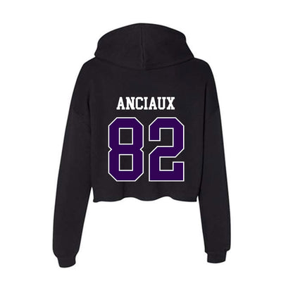Kansas State - NCAA Football : Will Anciaux - Women's Crop Fleece Hoodie-1