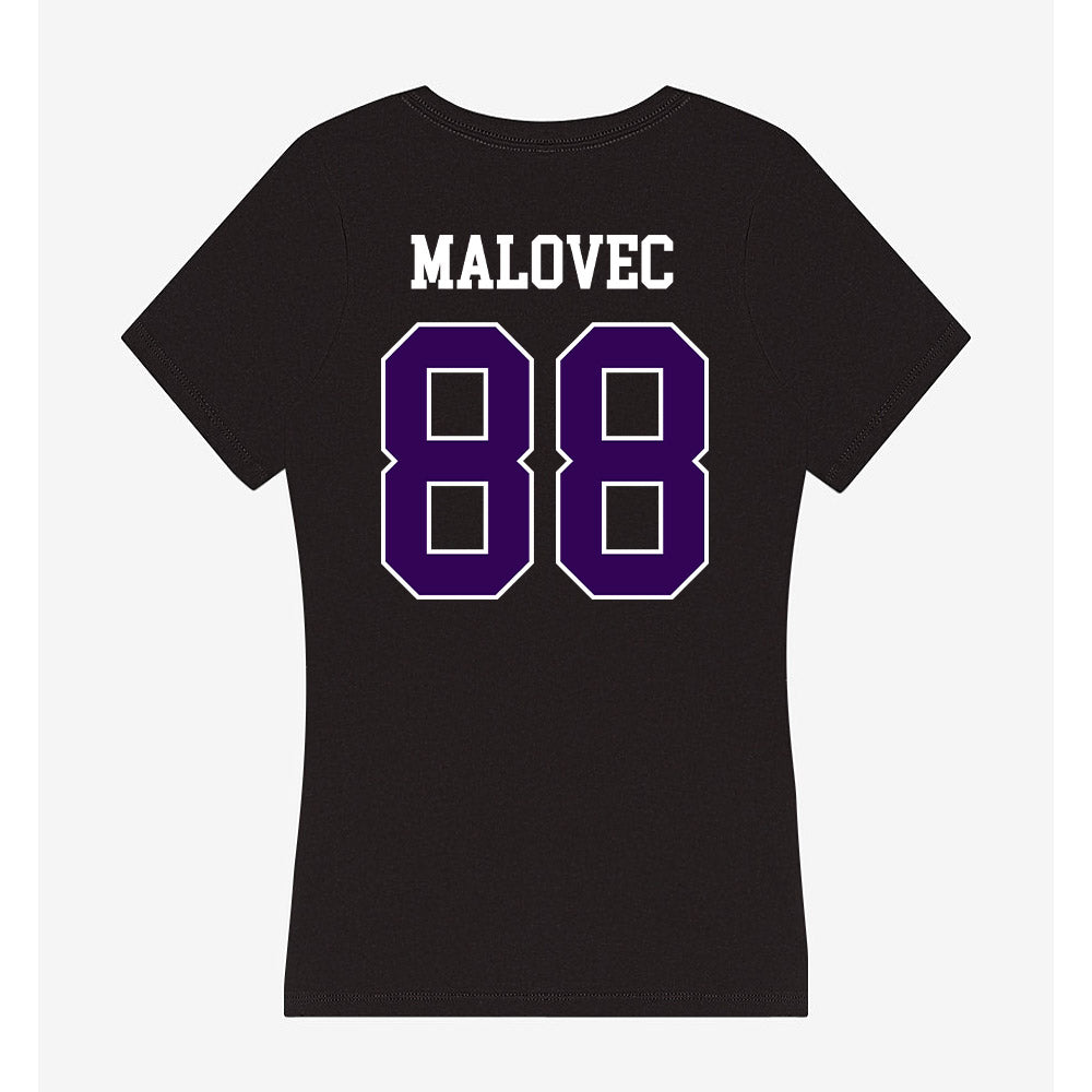 Kansas State - NCAA Men's Basketball : Timotej Malovec - Women's V-Neck T-Shirt-1