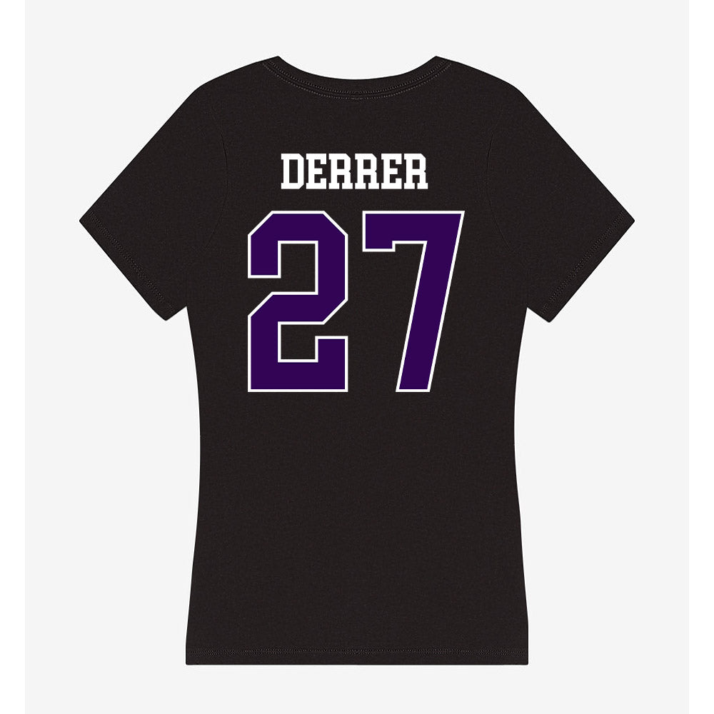 Kansas State - NCAA Women's Volleyball : Ellah Derrer - Women's V-Neck T-Shirt-1