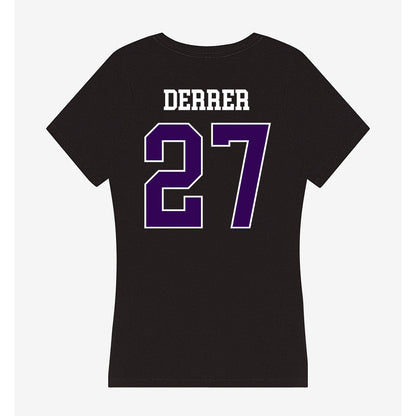Kansas State - NCAA Women's Volleyball : Ellah Derrer - Women's V-Neck T-Shirt-1