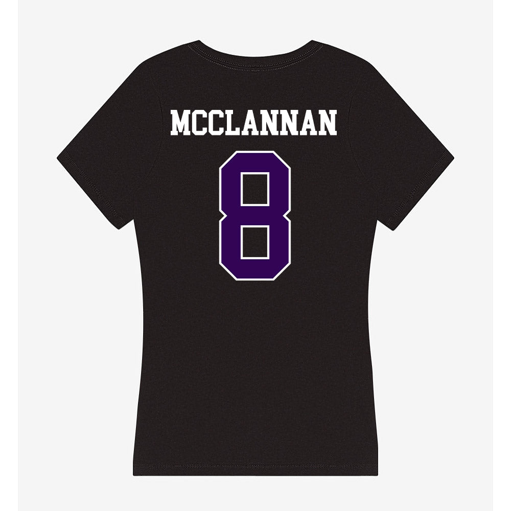 Kansas State - NCAA Football : Simon McClannan - Women's V-Neck T-Shirt-1