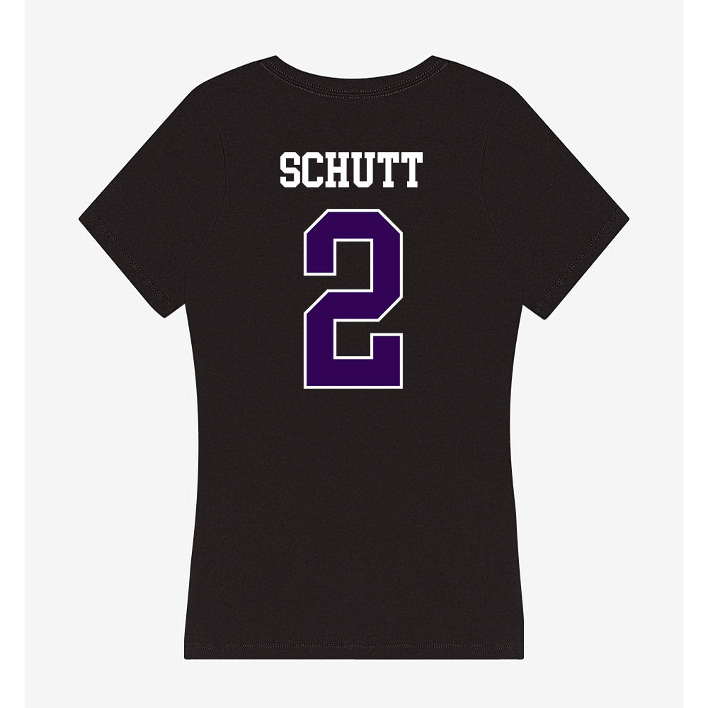 Kansas State - NCAA Men's Basketball : Jaden Schutt - Women's V-Neck T-Shirt-1