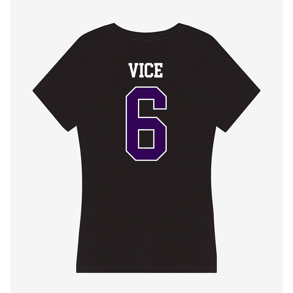 Kansas State - NCAA Men's Basketball : Brock Vice - Women's V-Neck T-Shirt-1