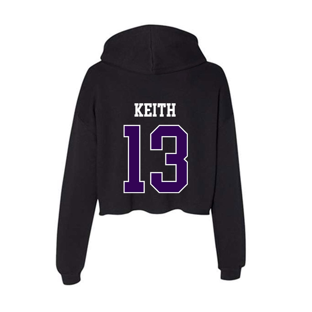 Kansas State - NCAA Football : Kaprice Keith - Women's Crop Fleece Hoodie-1