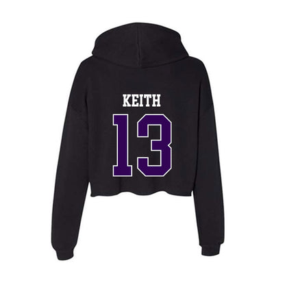Kansas State - NCAA Football : Kaprice Keith - Women's Crop Fleece Hoodie-1