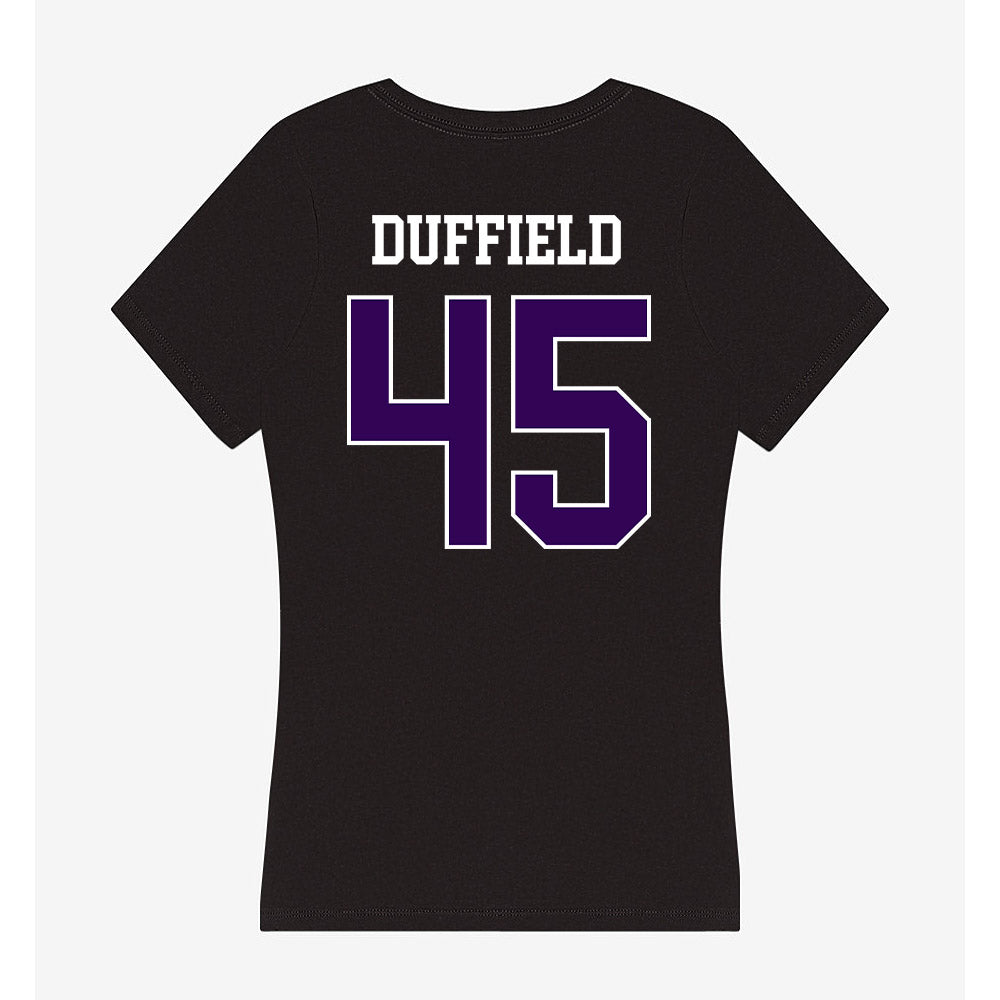 Kansas State - NCAA Football : Jaxson Duffield - Women's V-Neck T-Shirt-1