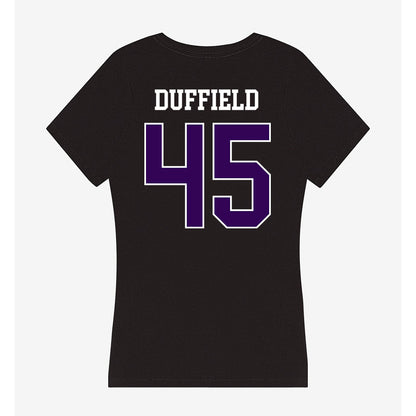 Kansas State - NCAA Football : Jaxson Duffield - Women's V-Neck T-Shirt-1