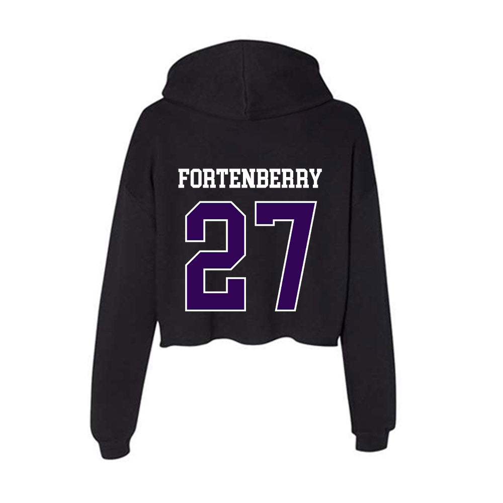 Kansas State - NCAA Baseball : Robert Fortenberry - Women's Crop Fleece Hoodie-1