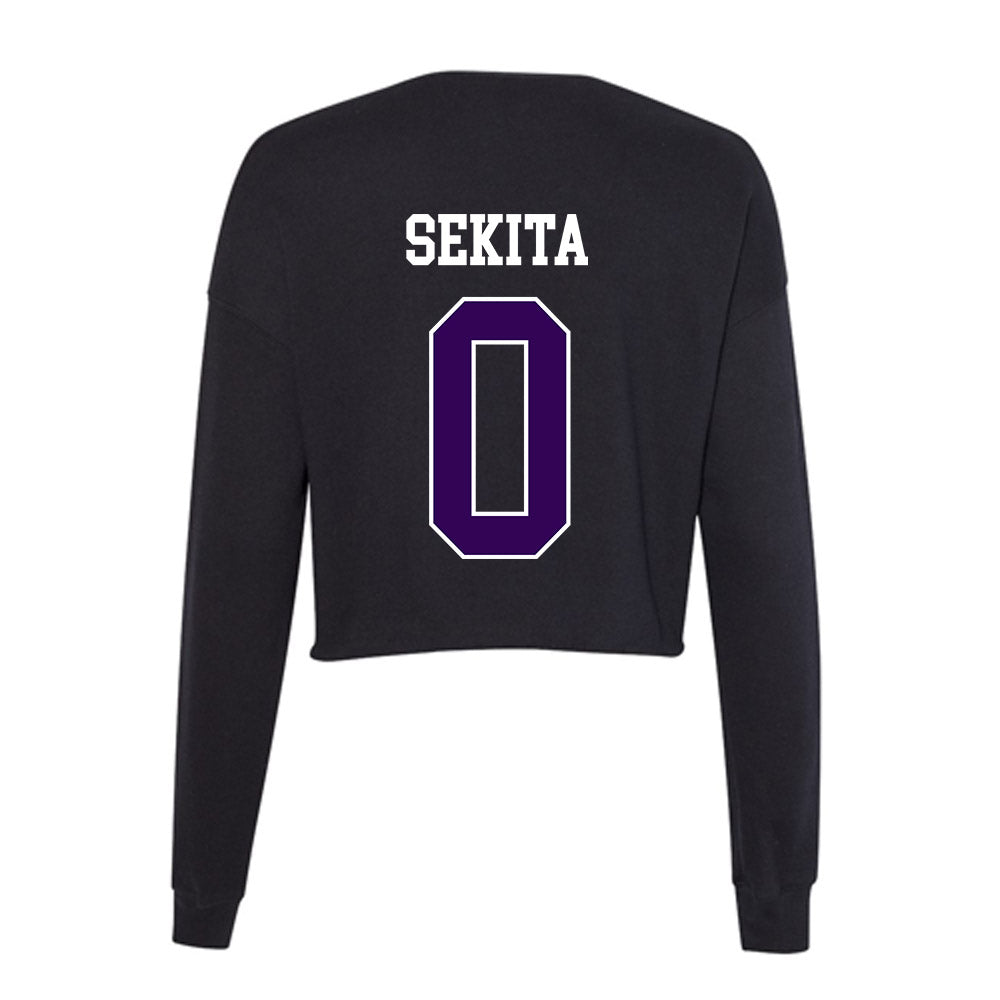 Kansas State - NCAA Women's Volleyball : Fuka Sekita - Women's Cropped Crew Fleece-1
