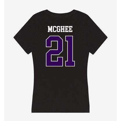 Kansas State - NCAA Football : LJ McGhee - Women's V-Neck T-Shirt-1
