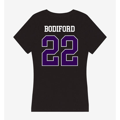 Kansas State - NCAA Football : Makari Bodiford - Women's V-Neck T-Shirt-1