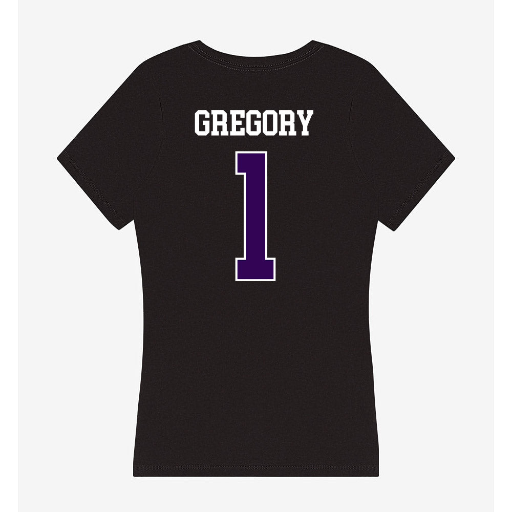 Kansas State - NCAA Football : Wendell Gregory - Women's V-Neck T-Shirt-1