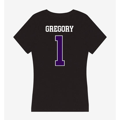 Kansas State - NCAA Football : Wendell Gregory - Women's V-Neck T-Shirt-1