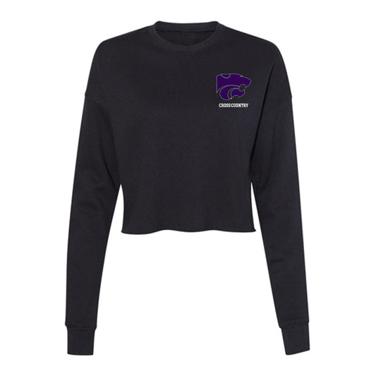 Kansas State - NCAA Men's Cross Country : Brock Olsen - Women's Cropped Crew Fleece-0