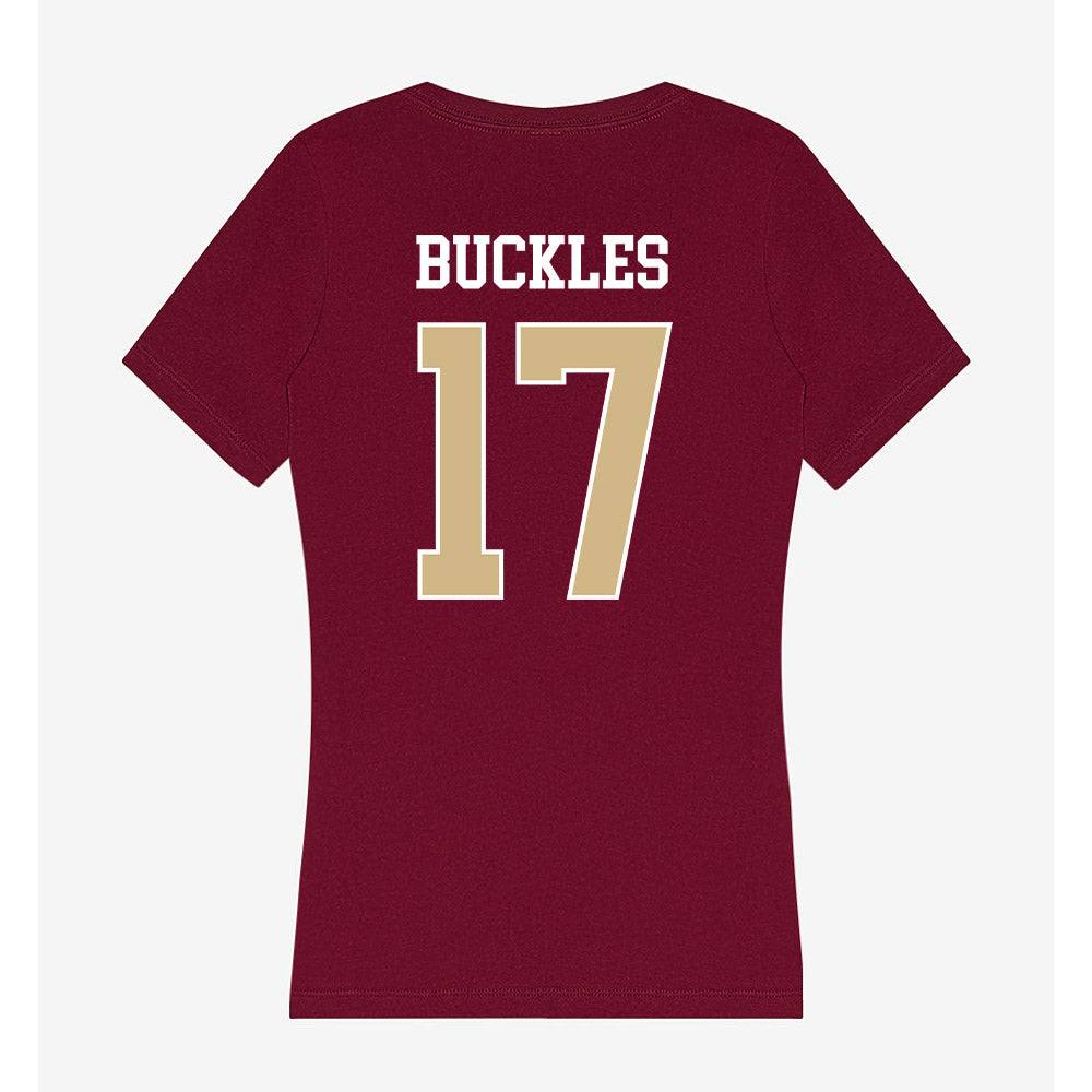 FSU - NCAA Baseball : Charlie Buckles - Women's V-Neck T-Shirt-1