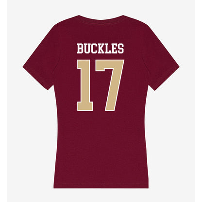 FSU - NCAA Baseball : Charlie Buckles - Women's V-Neck T-Shirt-1