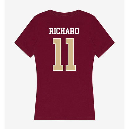 FSU - NCAA Football : Cj Richard - Women's V-Neck T-Shirt-1