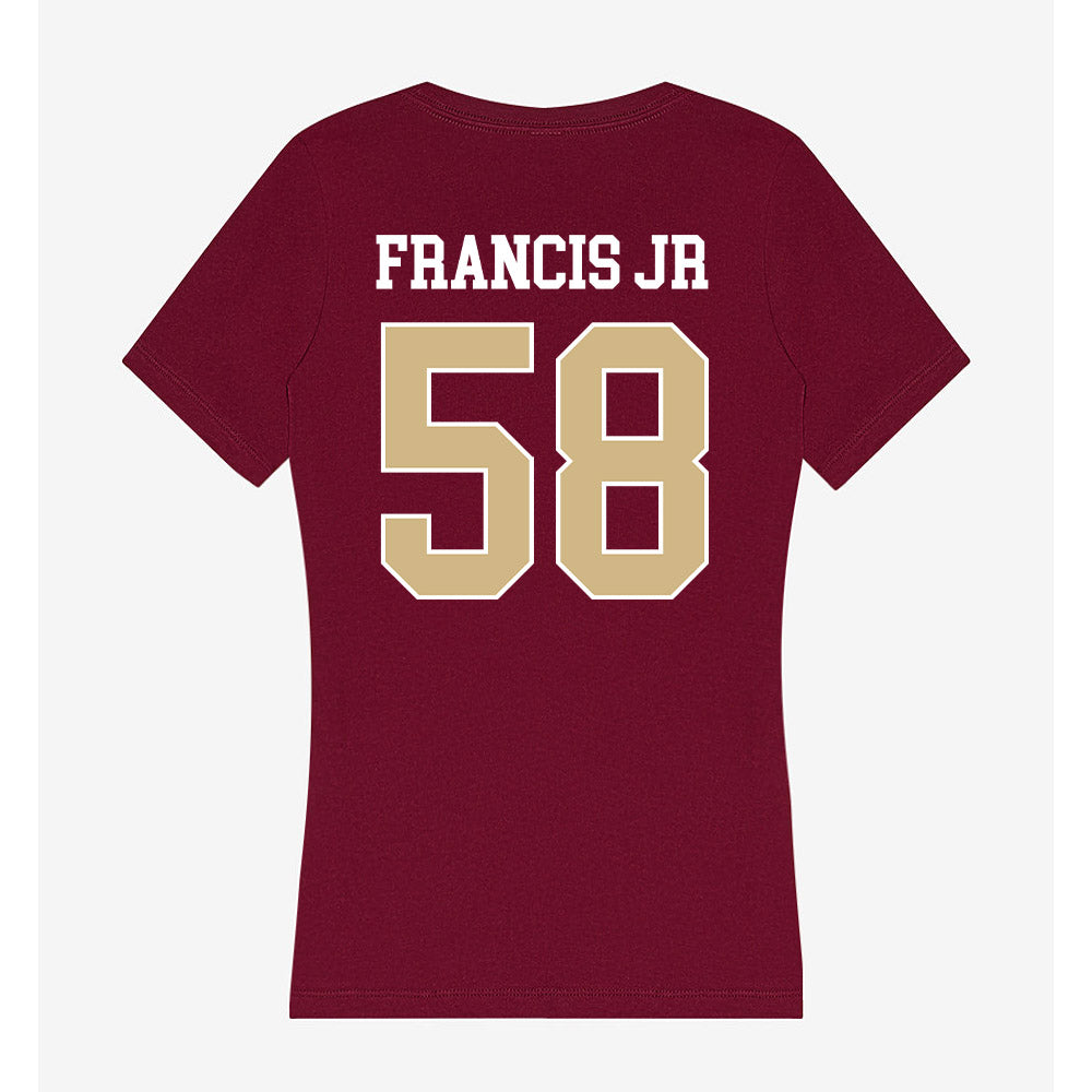 FSU - NCAA Football : Luke Francis Jr. - Women's V-Neck T-Shirt-1