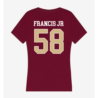 FSU - NCAA Football : Luke Francis Jr. - Women's V-Neck T-Shirt-1
