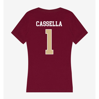 FSU - NCAA Women's Lacrosse : Sienna Cassella - Women's V-Neck T-Shirt-1