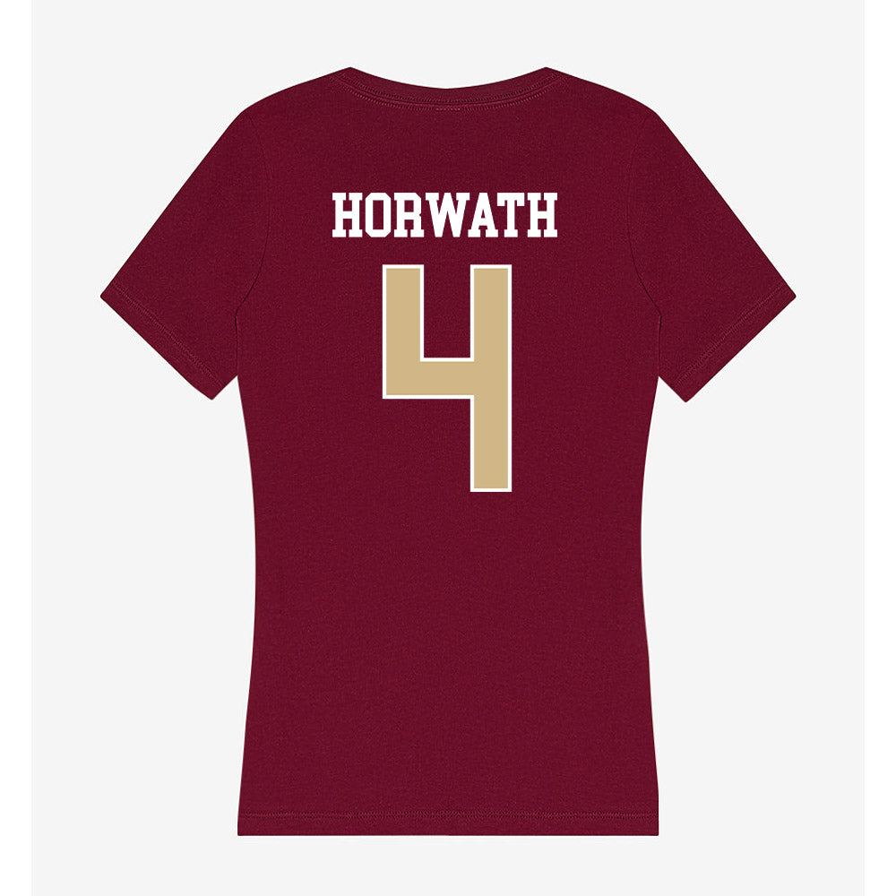 FSU - NCAA Beach Volleyball : Jess Horwath - Women's V-Neck T-Shirt-1