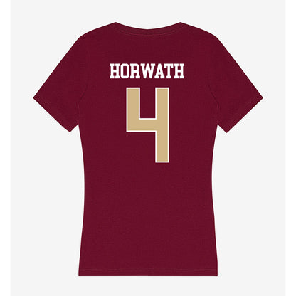 FSU - NCAA Beach Volleyball : Jess Horwath - Women's V-Neck T-Shirt-1