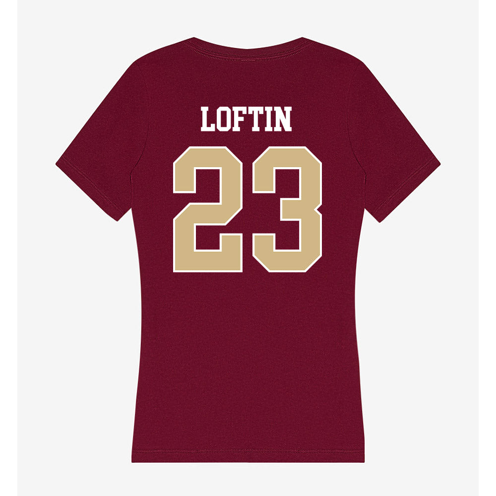 FSU - NCAA Football : Chase Loftin - Women's V-Neck T-Shirt-1