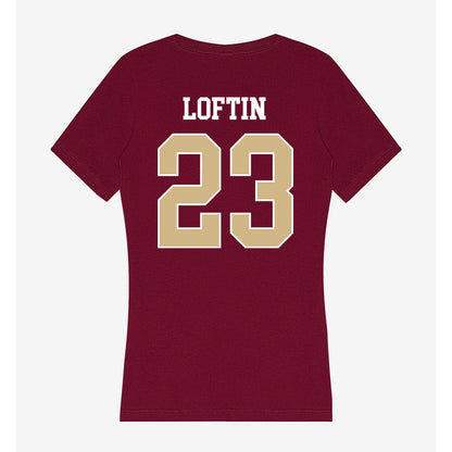 FSU - NCAA Football : Chase Loftin - Women's V-Neck T-Shirt-1