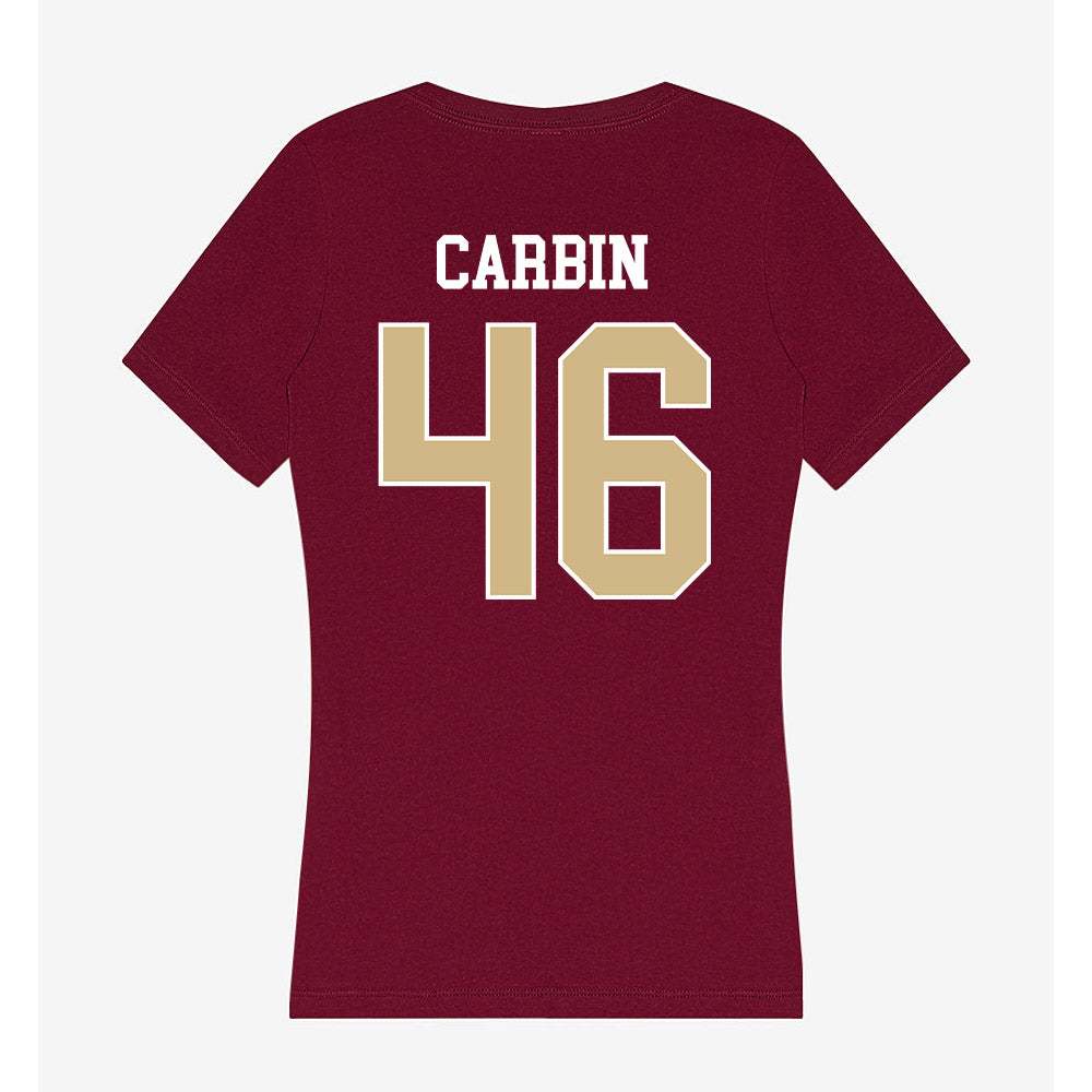 FSU - NCAA Football : Chris Carbin - Women's V-Neck T-Shirt-1